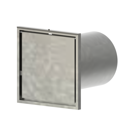 Flush Mount Wall Vent With Damper And Extension