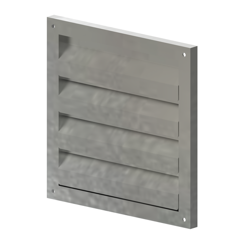 Flush Mount Louvered Wall Vent With Screen